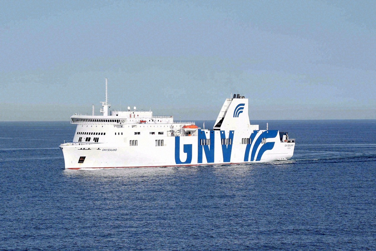 GNV Sealand ferry of Grandi Navi Veloci at sea in the Mediterranean